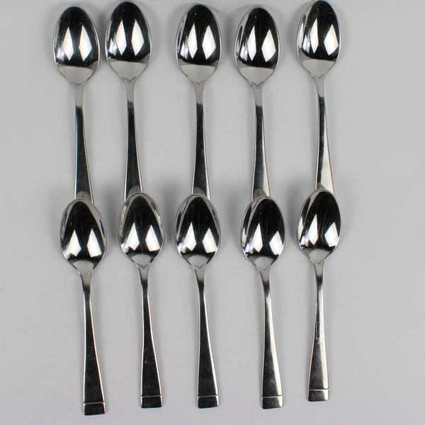 Lot of 10 Oneida Mercer Tablespoons Stainless Steel Glossy Finish 
