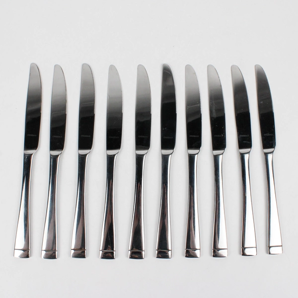 Lot of 10 Oneida Mercer French Solid Knives Stainless Steel Glossy Finish 