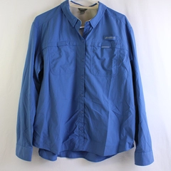 Eddie Bauer Women's XL Blue Adventurer Pro Field Long Sleeve Shirt