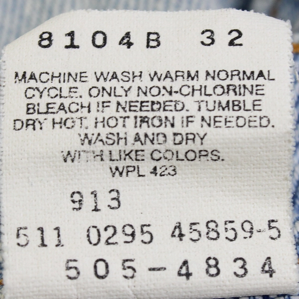 Levi's 505 Regular Fit Straight Leg W34 L30 Light Wash