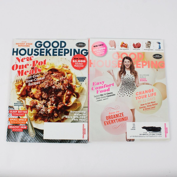 Lot of 4 Good Housekeeping Magazines January February April & October 2017