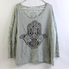 Aeropostale Women's XL Green Blouse with Lace Detail