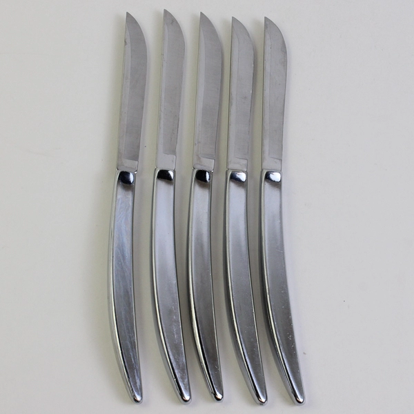 Lot Of 5 Towle Silver Luxor (Stainless) Flatware Steak Knives 8.75" Long