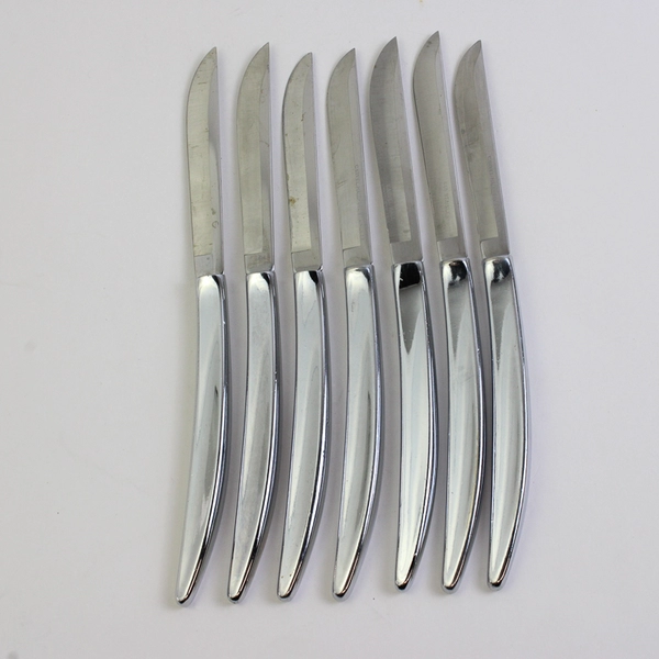 Lot Of 7 Towle Silver Luxor (Stainless) Flatware Steak Knives 8.75" Long