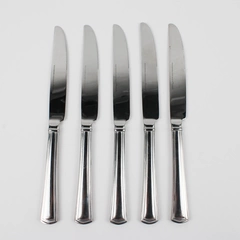 Lot Of 5 Reed & Barton Palladian (Stainless) Flatware Solid Dinner Knives 9.75"