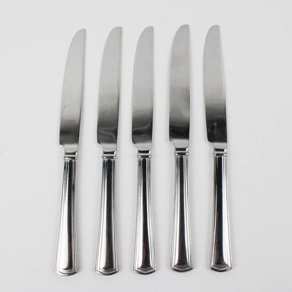 Lot Of 5 Reed & Barton Palladian (Stainless) Flatware Solid Dinner Knives 9.75"