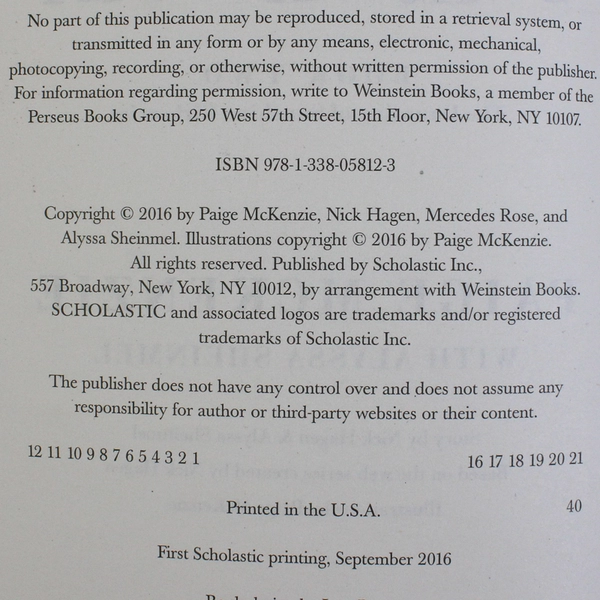 The Awakening of Sunshine Girl by Paige Mckenzie 2016 Scholastic Paperback