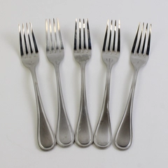Lot Of 5 Wallace Silver Royal Thread (Stainless) Flatware Salad Forks 7.25" Long