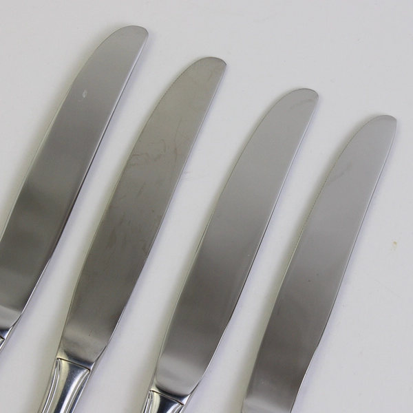Lot Of 4 Wallace Silver Royal Thread (Stainless) Flatware Dinner Knives 9" Long