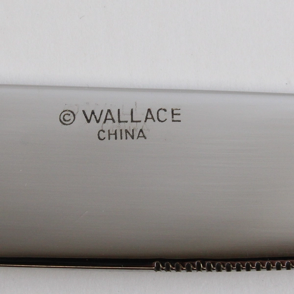 Lot Of 4 Wallace Silver Royal Thread (Stainless) Flatware Dinner Knives 9" Long