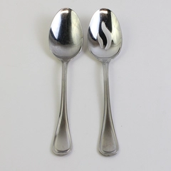 Lot Of 2 Wallace Silver Royal Thread (Stainless) Flatware Serving Spoons