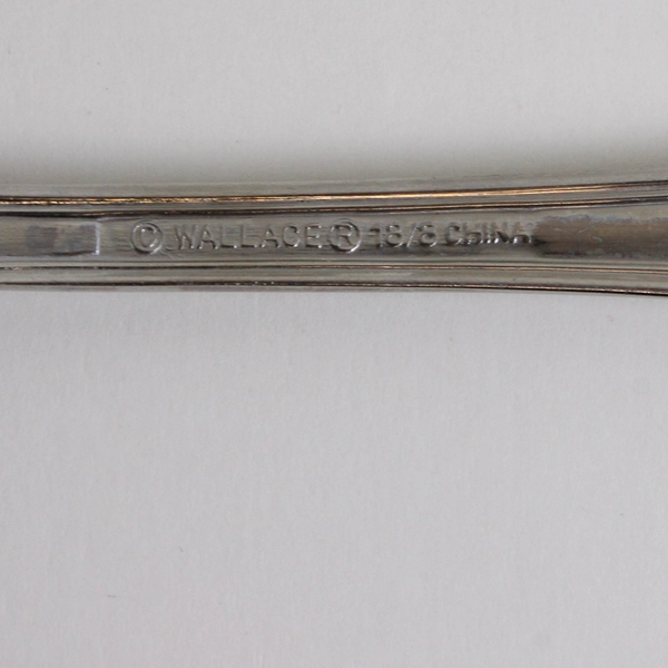 Lot Of 2 Wallace Silver Royal Thread (Stainless) Flatware Serving Spoons