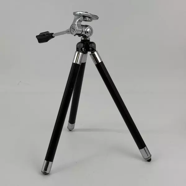 Vintage Black Kalimar P-8 Telescoping Camera Tripod with Leather Case