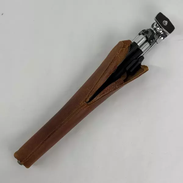 Vintage Black Kalimar P-8 Telescoping Camera Tripod with Leather Case