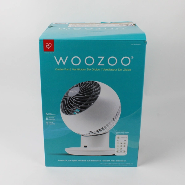 IRIS Woozoo Globe Multi-Directional 5-Speed Oscillating Fan Small White