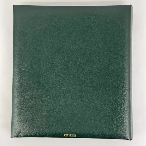 Exposures 3 Ring Green Leather Photo Album w/ Sleeves Reading Soaring Hawk Ranch