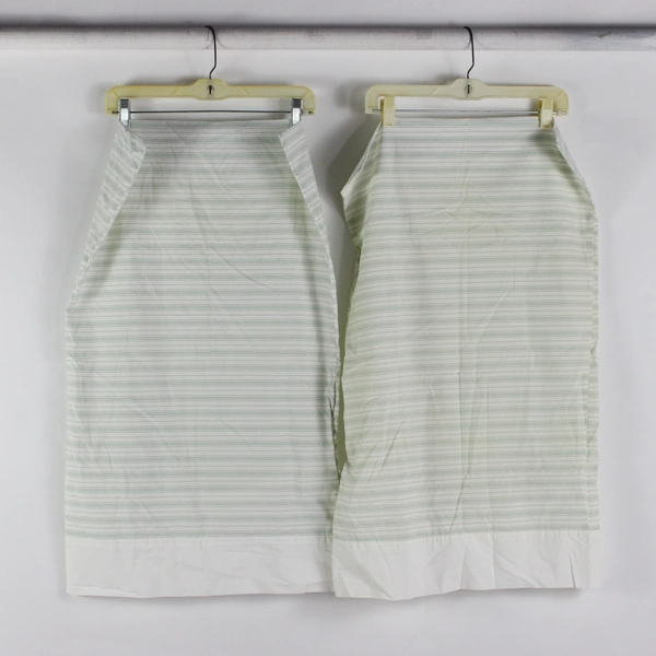 Lot Of 3 Pottery Barn Matching Green Striped Pillowcases 2 Standard & 1 King