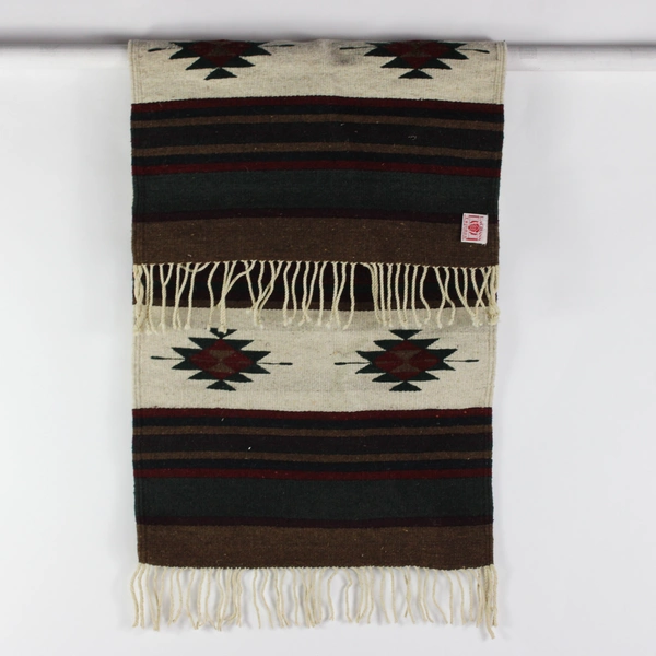 La Grana Tejidos Teotitlan Del Valle Handmade Woven Small Rug 22" x 46"