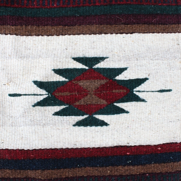 La Grana Tejidos Teotitlan Del Valle Handmade Woven Small Rug 22" x 46"