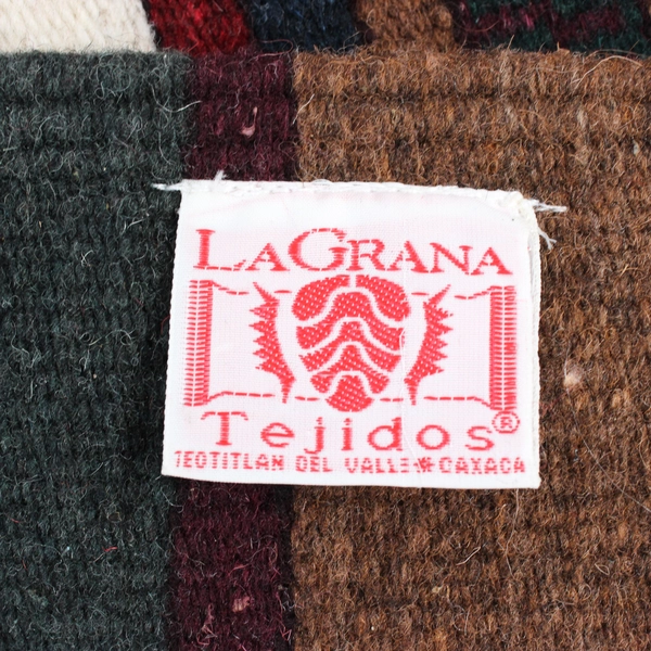 La Grana Tejidos Teotitlan Del Valle Handmade Woven Small Rug 22" x 46"