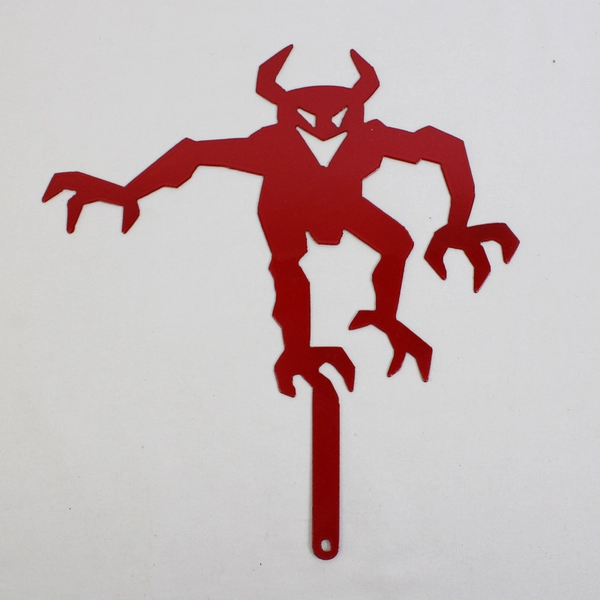Lot Of 12 Unbranded Red Devil Metal Cut Out Lawn Decor Halloween 10.5" x 10"