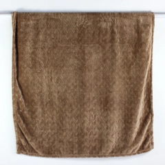 Better Home & Gardens Brown Textured Velvet Plush Throw Blanket 50" x 72"