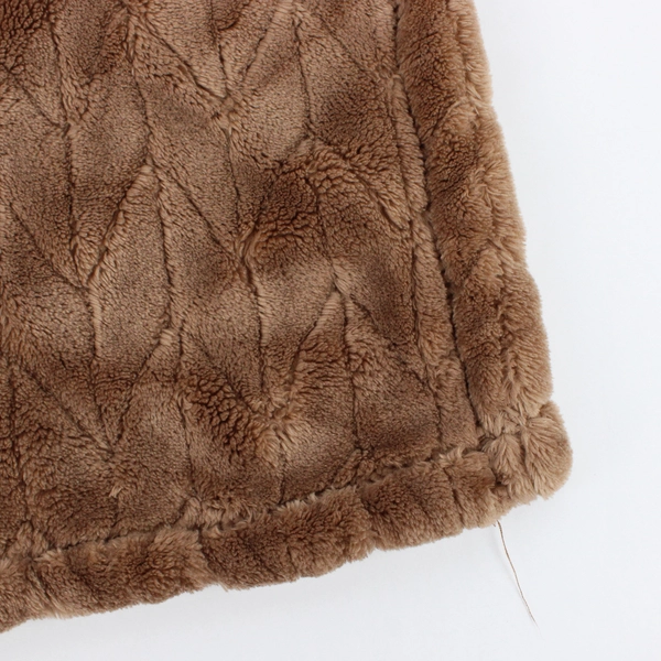 Better Home & Gardens Brown Textured Velvet Plush Throw Blanket 50" x 72"