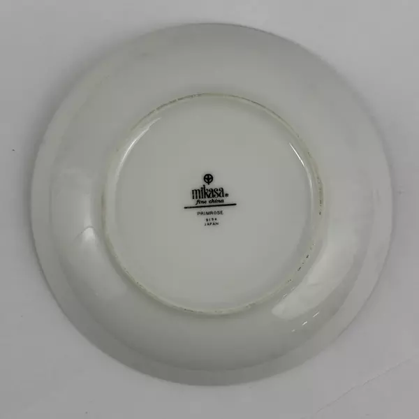 Set of 7 Mikasa Primrose Fruit Bowls With Platinum Rims 5.75 Inch