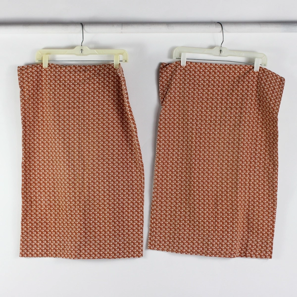 Lot Of 2 Matching Threshold 100% Cotton Pillowcase Brown/White 19.5" x 29"