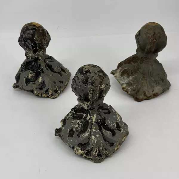 Set of 3 Salvaged Cast Iron Claw Foot Bathtub Feet