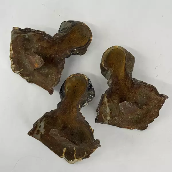 Set of 3 Salvaged Cast Iron Claw Foot Bathtub Feet