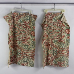 Lot Of 2 Matching Nicole Miller Home Multicolor King Pillowcases 100% Cotton