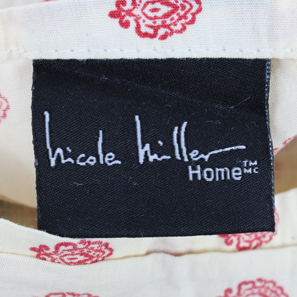 Lot Of 2 Matching Nicole Miller Home Multicolor King Pillowcases 100% Cotton