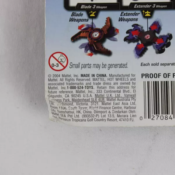 Hot Wheels Battle X Weapons Pack Extender 3 & Blade 3 Sealed G8304 Toy