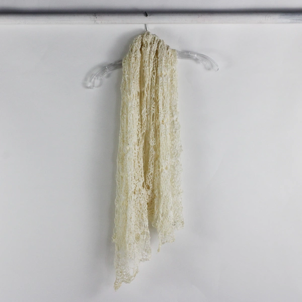 Lot of 2 Handmade Crochet Dresser Scarves for DIY Upcycling FLAWED