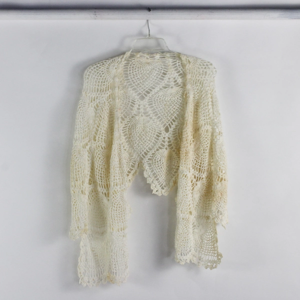 Lot of 2 Handmade Crochet Dresser Scarves for DIY Upcycling FLAWED