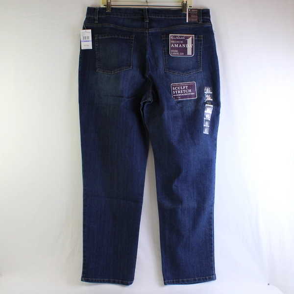 NWT Gloria Vanderbilt Amanda Women's 18 Dark Wash Jeans