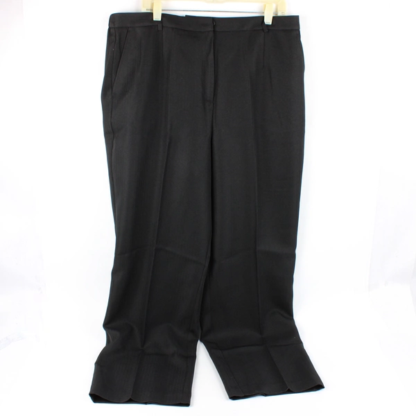 Lester Square Women's 18 Black Pleated Dress Pants