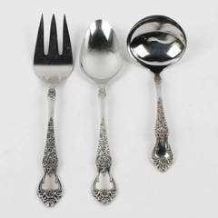 Set of 3 International Silver La France Serving Pieces Stainless