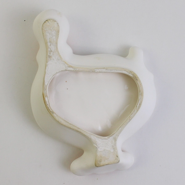 Ceramic White Duck Soap Dish 6"