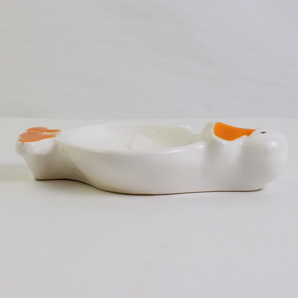 Ceramic White Duck Soap Dish 6"
