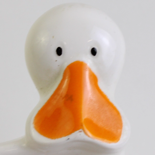 Ceramic White Duck Soap Dish 6"