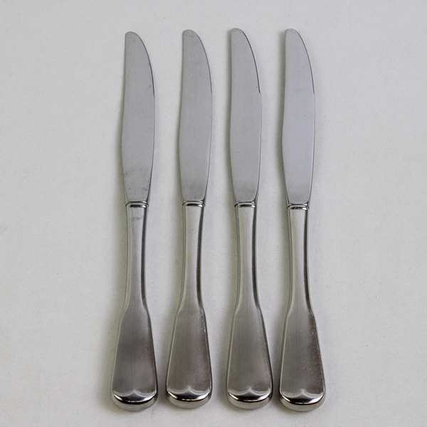 Set of 4 Oneida Plymouth Rock Dinner Knives Stainless Flatware Replacements