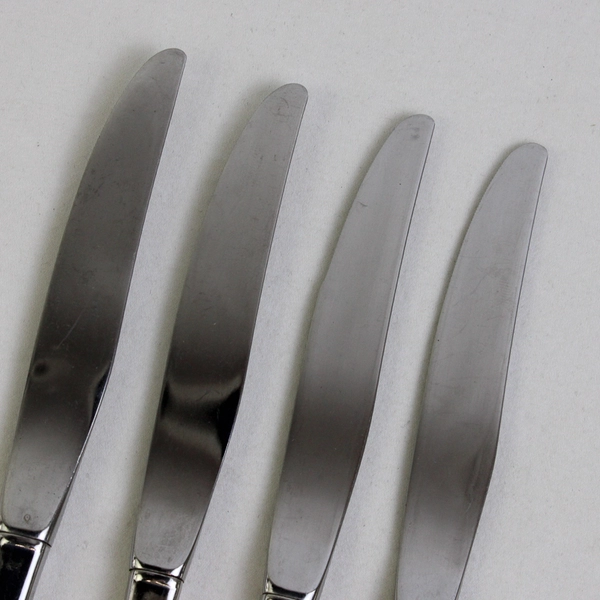 Set of 4 Oneida Plymouth Rock Dinner Knives Stainless Flatware Replacements