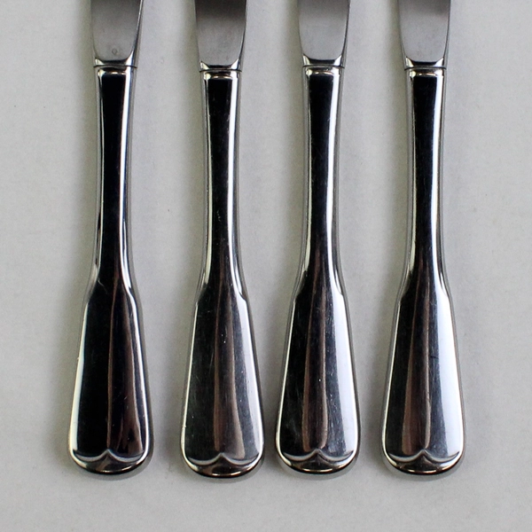 Set of 4 Oneida Plymouth Rock Dinner Knives Stainless Flatware Replacements