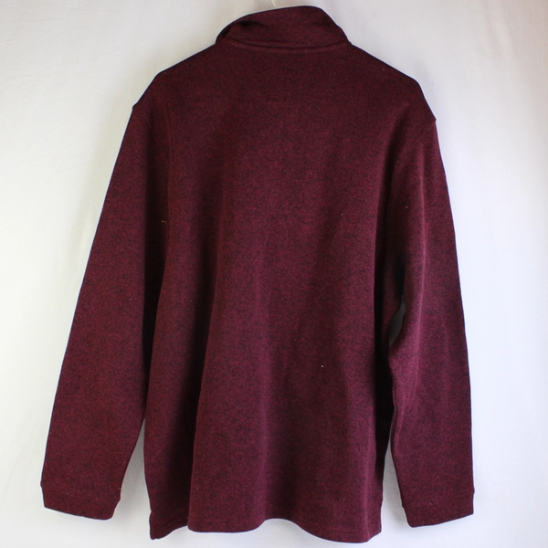 Haggar Cool 18 Pro Men's XL Wine Collared Zip Sweater
