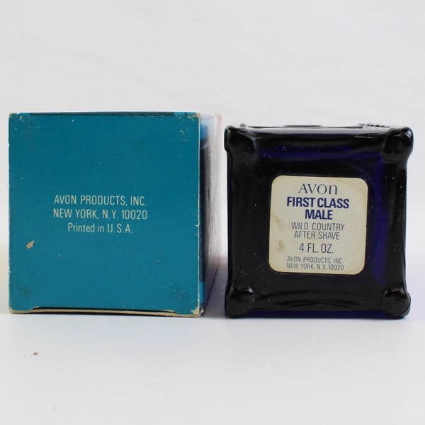 Vintage Avon First Class Male Decanter Wild Country After Shave (Full Bottle)