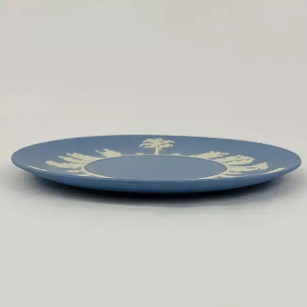 VTG Wedgwood Blue Jasperware 9.5 Inch Cake Plate Neoclassical Made In England