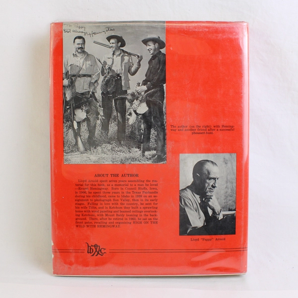 High On The Wild With Hemingway by Lloyd R Arnold 1968 Hardcover DJ 1st Edition