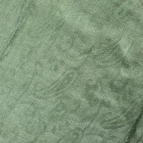 Women's Green Paisley Scarf Shawl with Fringe 29" x 79"